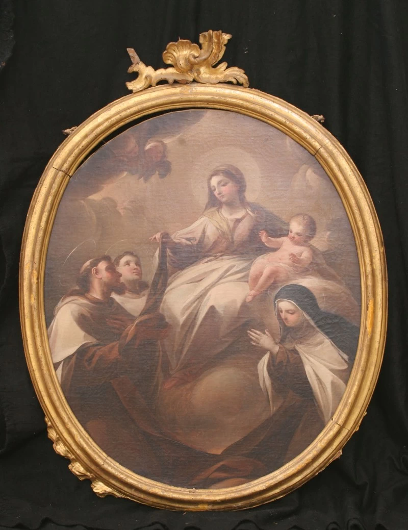Maria con Gesù Bambino, San Simone Stock, Santa Teresa d'Avila e Santo carmelitano